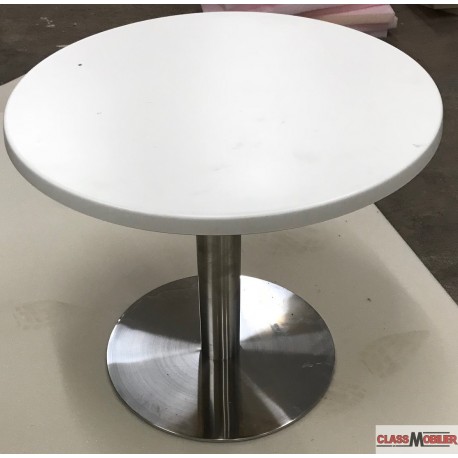 table basse pied inox