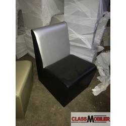 Chauffeuse 45 cm dossier argent