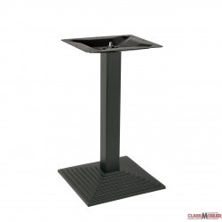 Pied de table en acier noir base carree pyramidale 2 personnes