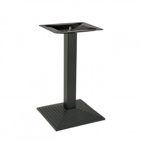 Pied de table en acier noir base carree pyramidale 2 personnes